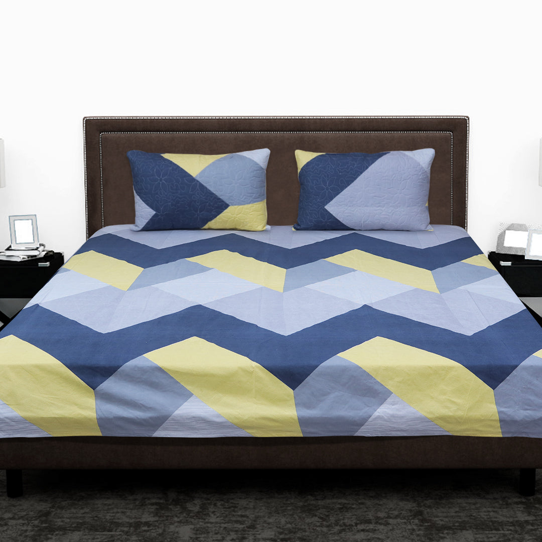 JoJo Double/King Size Bedding Set with Coordinated Pillow Covers (Navy)